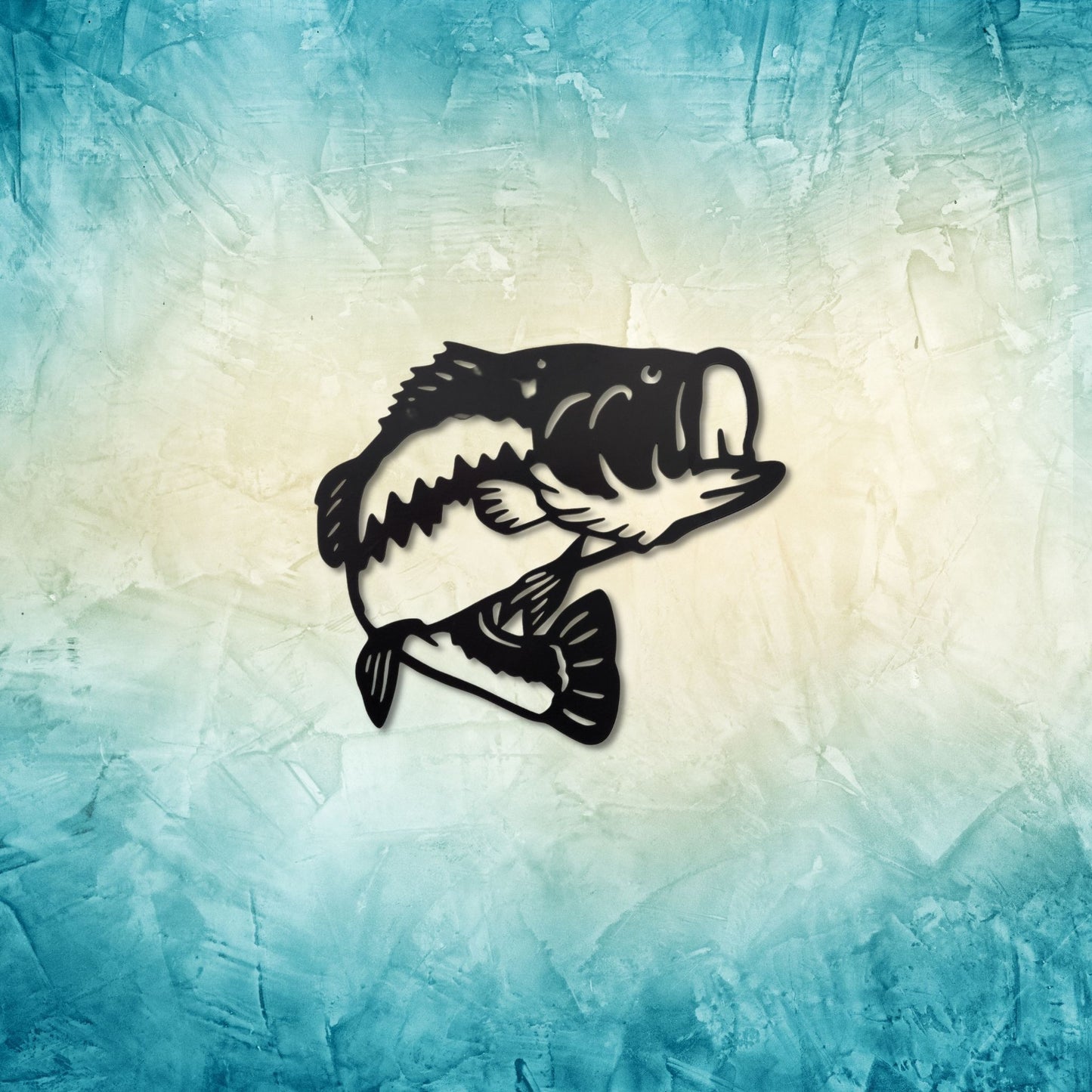 "Largemouth Bass" Metal Fish Wall Decor