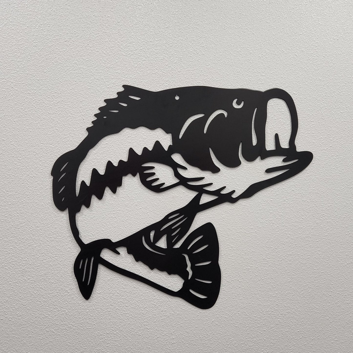 "Largemouth Bass" Metal Fish Wall Decor