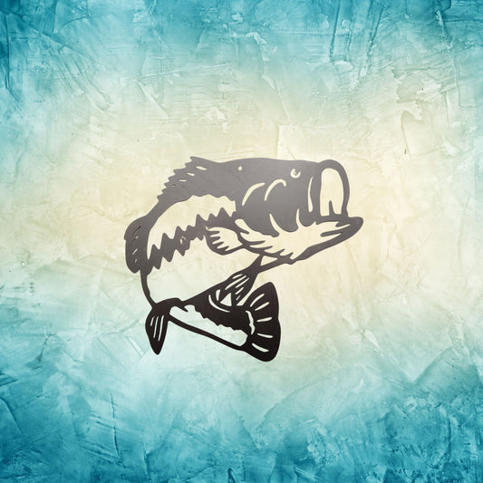 "Largemouth Bass" Metal Fish Wall Decor