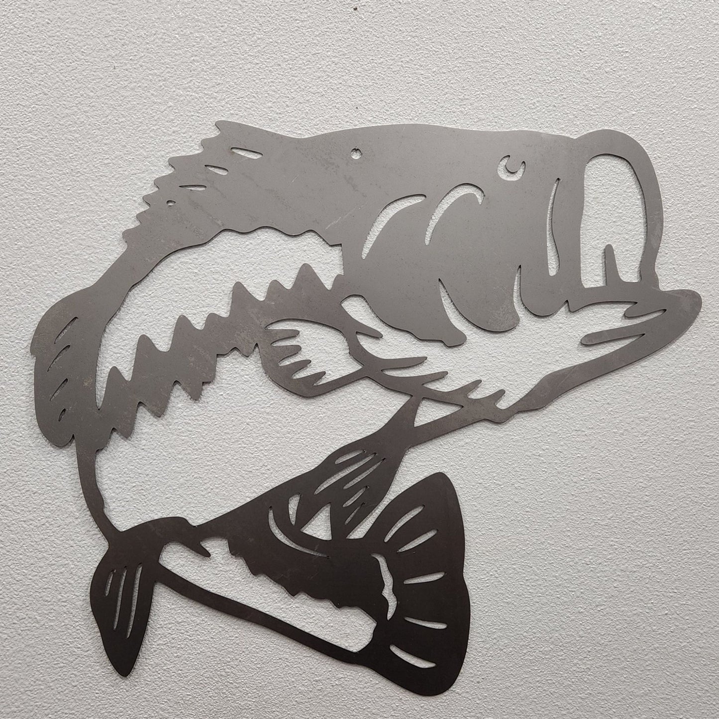 "Largemouth Bass" Metal Fish Wall Decor