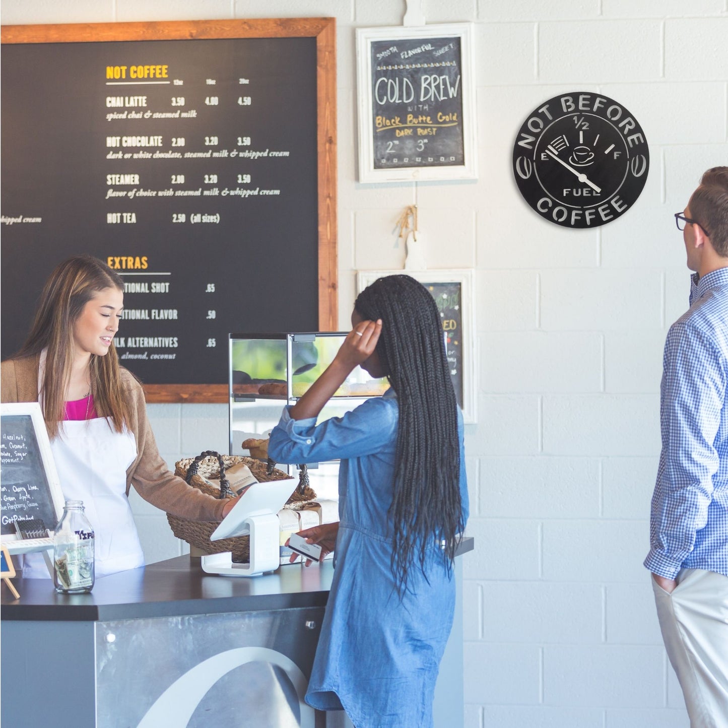 "Coffee Fuel Gauge" Metal Wall Decor