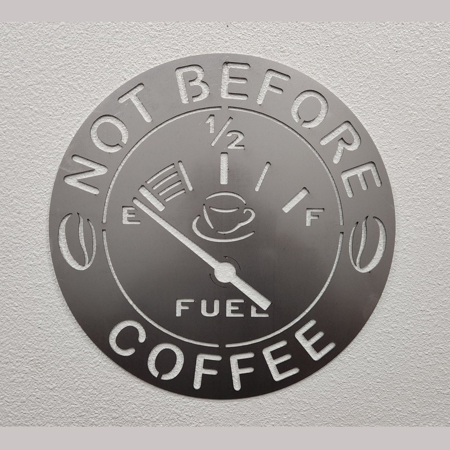 "Coffee Fuel Gauge" Metal Wall Decor