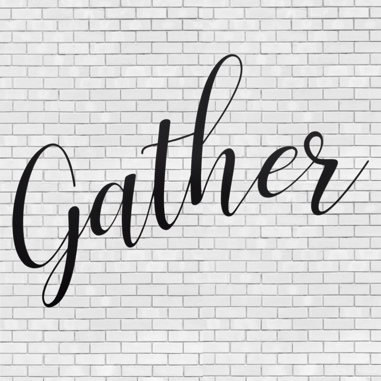 "Gather" Metal Word Art Wall Decor