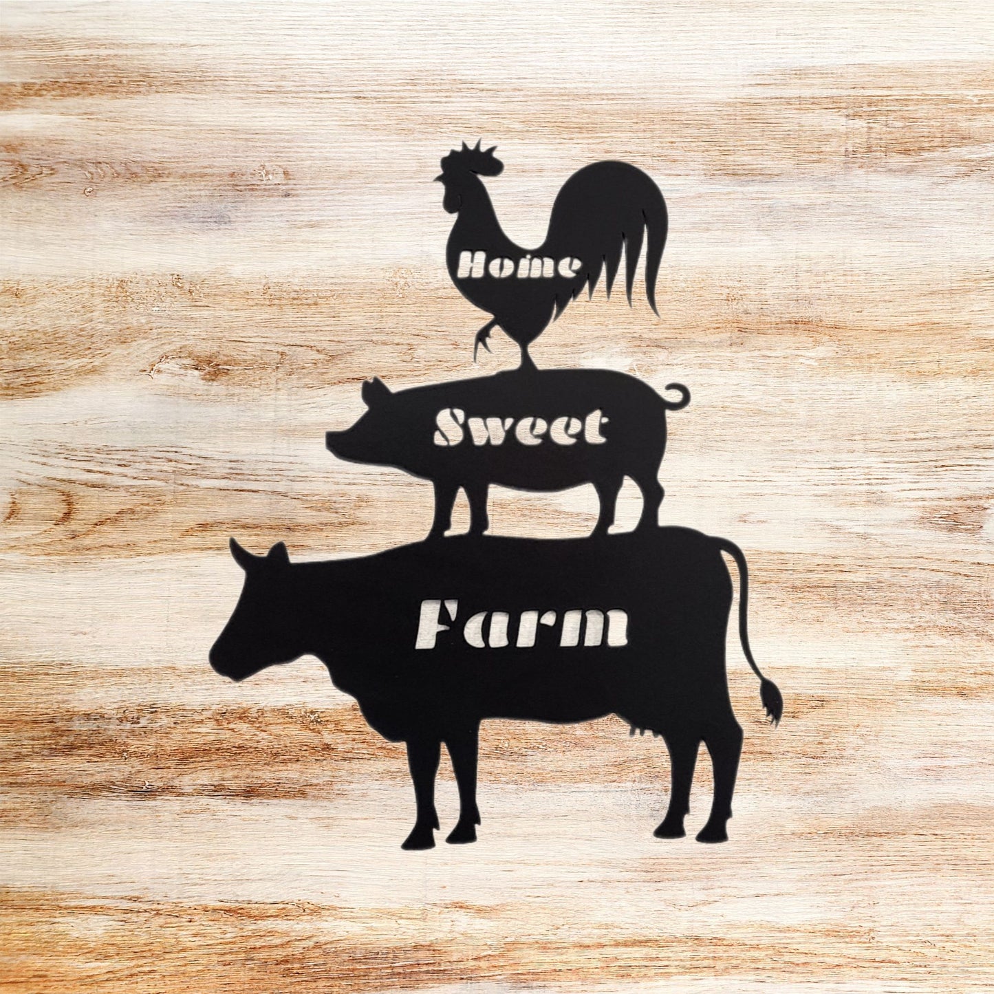 "Home Sweet Farm" Metal Farm Animals Wall Decor
