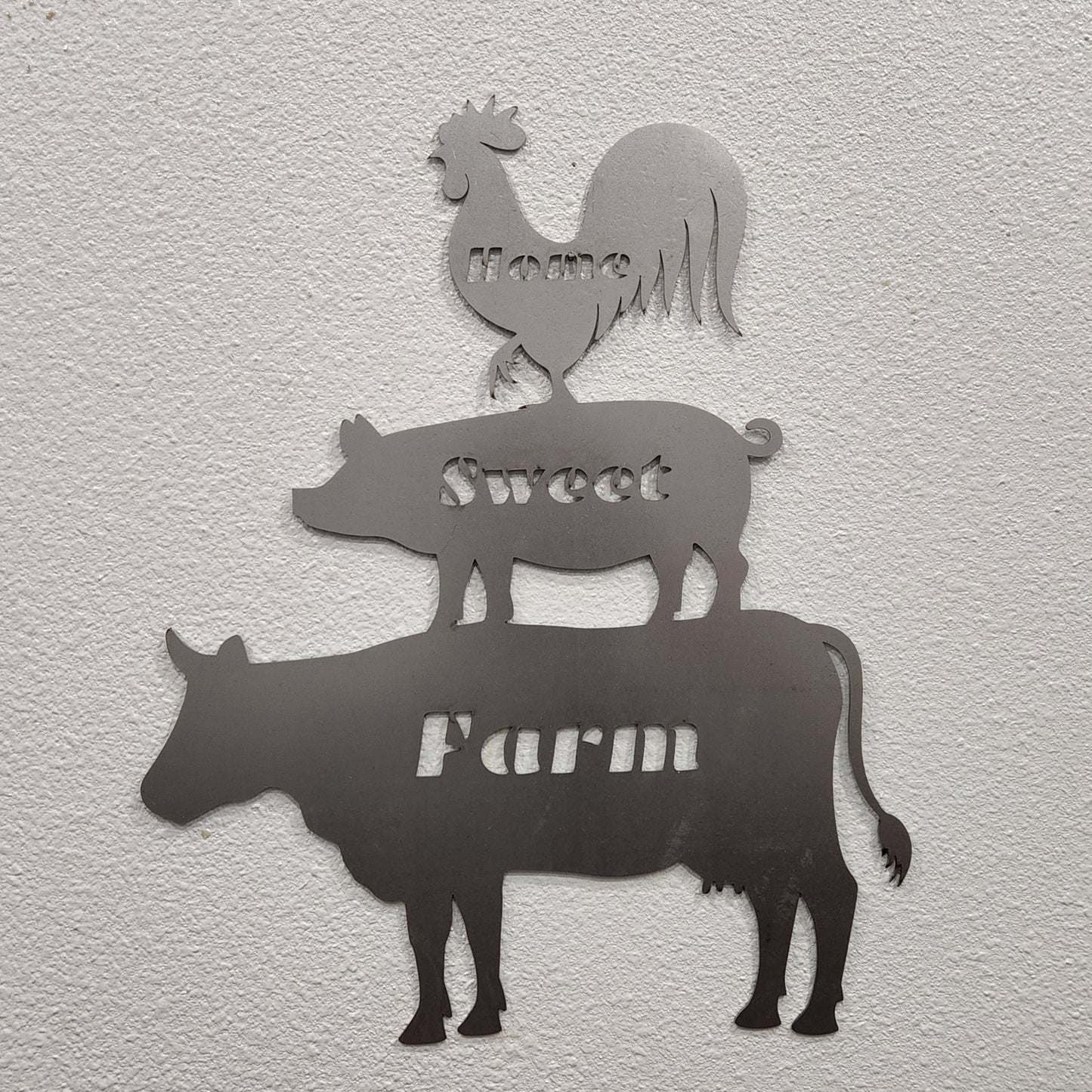 "Home Sweet Farm" Metal Farm Animals Wall Decor