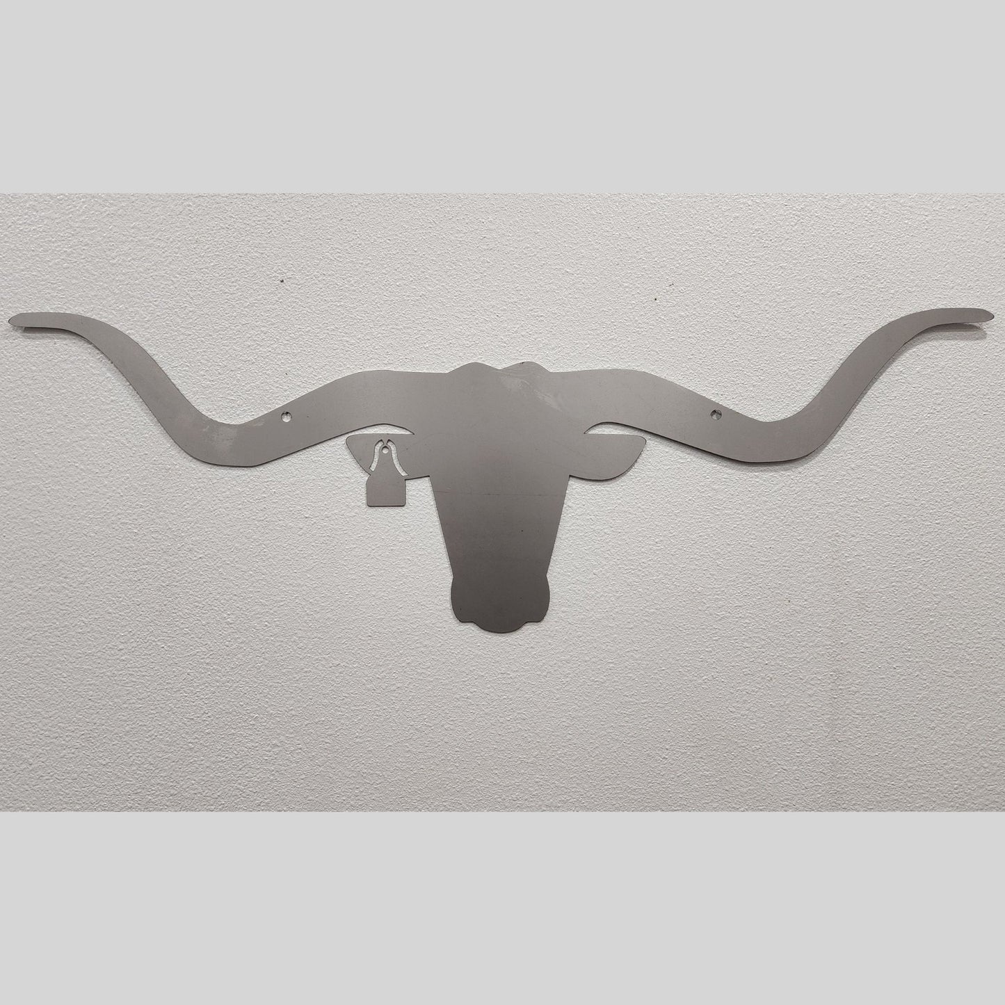 "Tagged Longhorn" Metal Cow Wall Decor