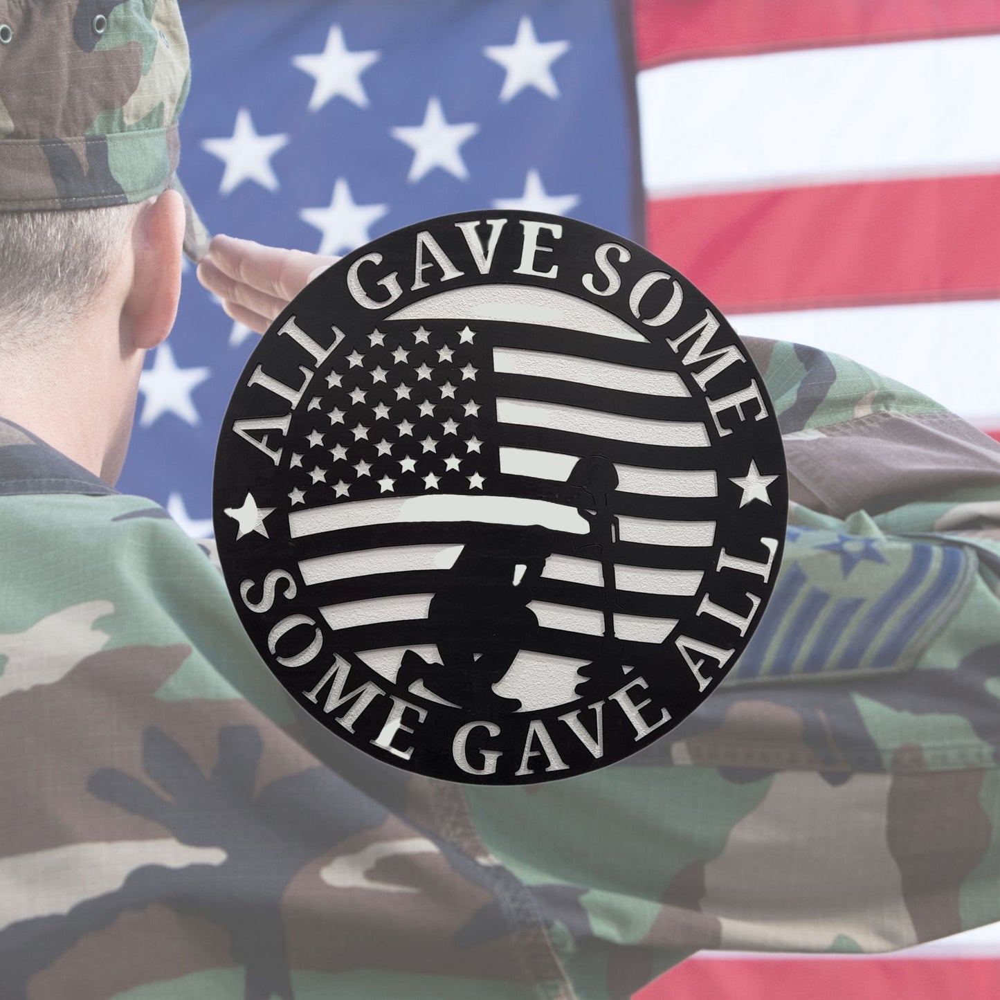 "All Gave Some, Some Gave All" Veteran's Commemorative Metal Wall Decor