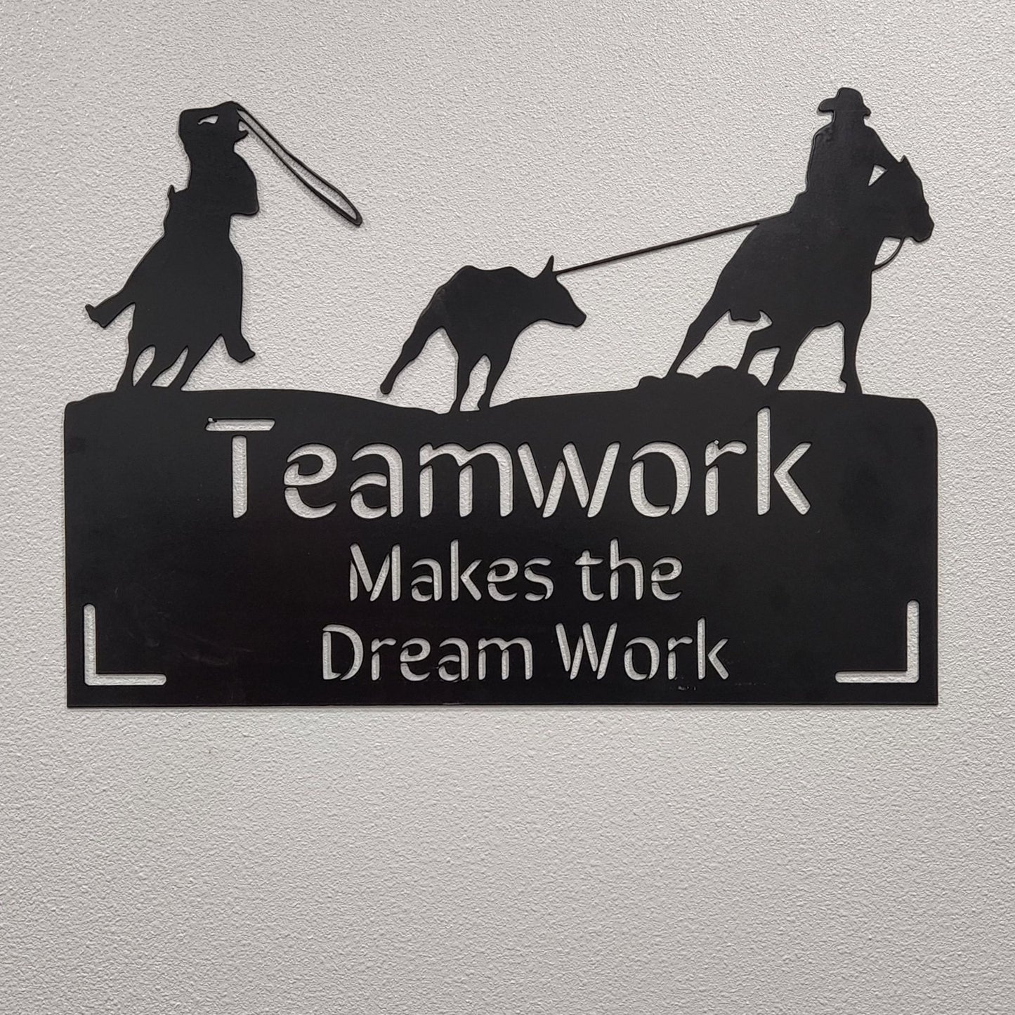 "Team Roping" Metal Cowboy Wall Decor