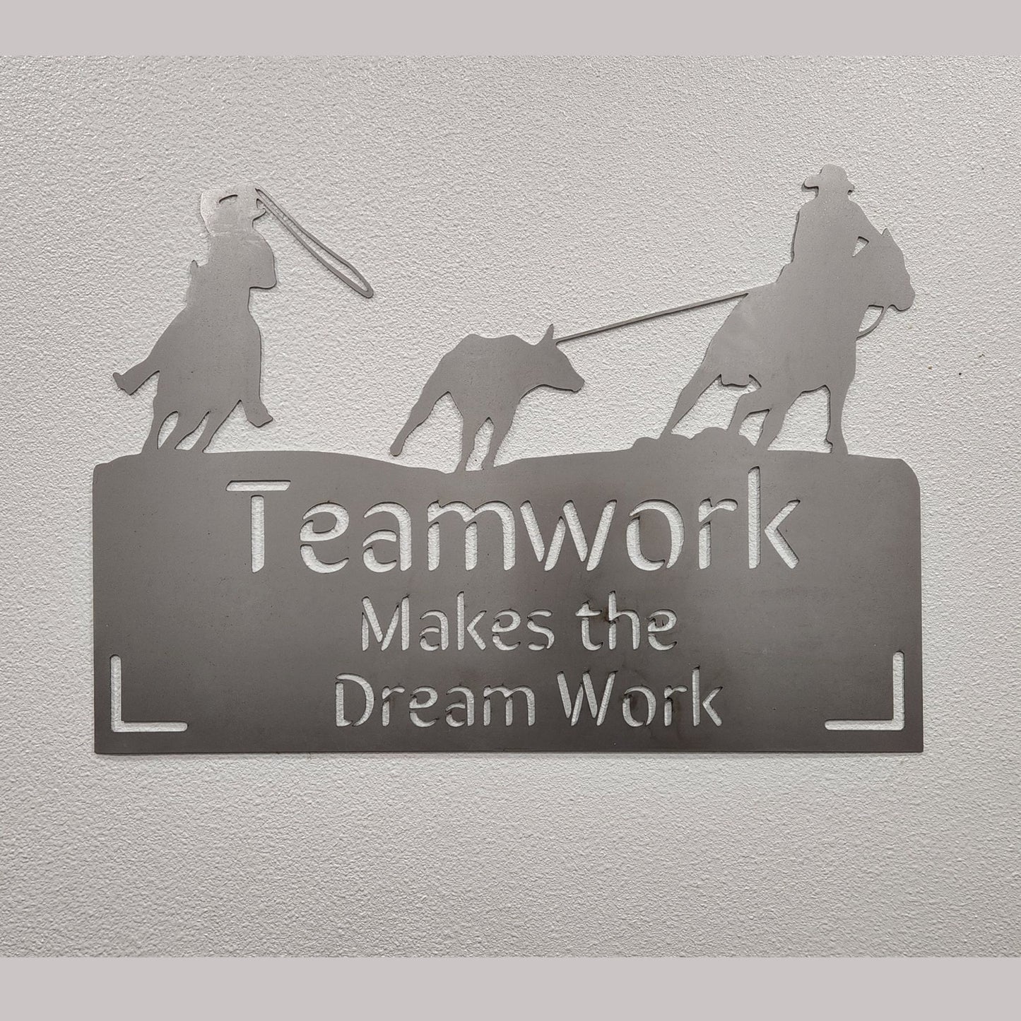 "Team Roping" Metal Cowboy Wall Decor