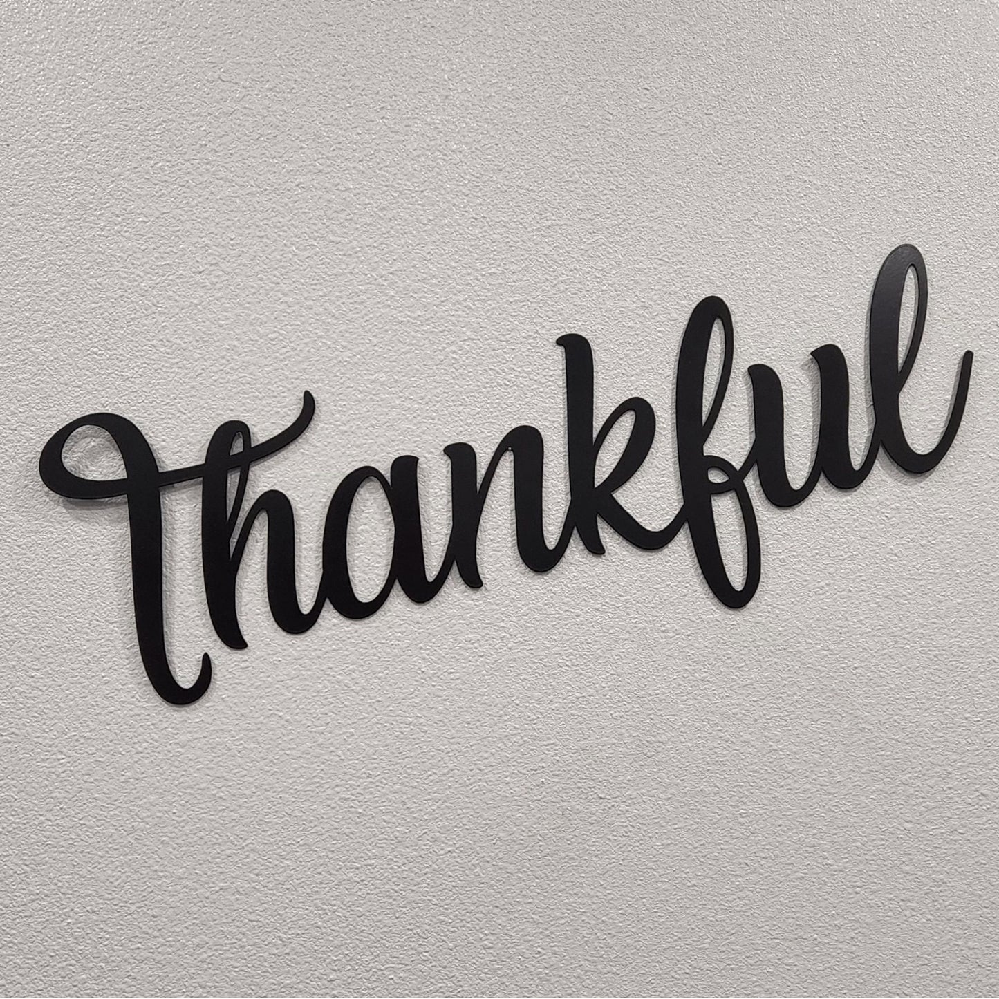 "Thankful" Metal Word Art Wall Decor