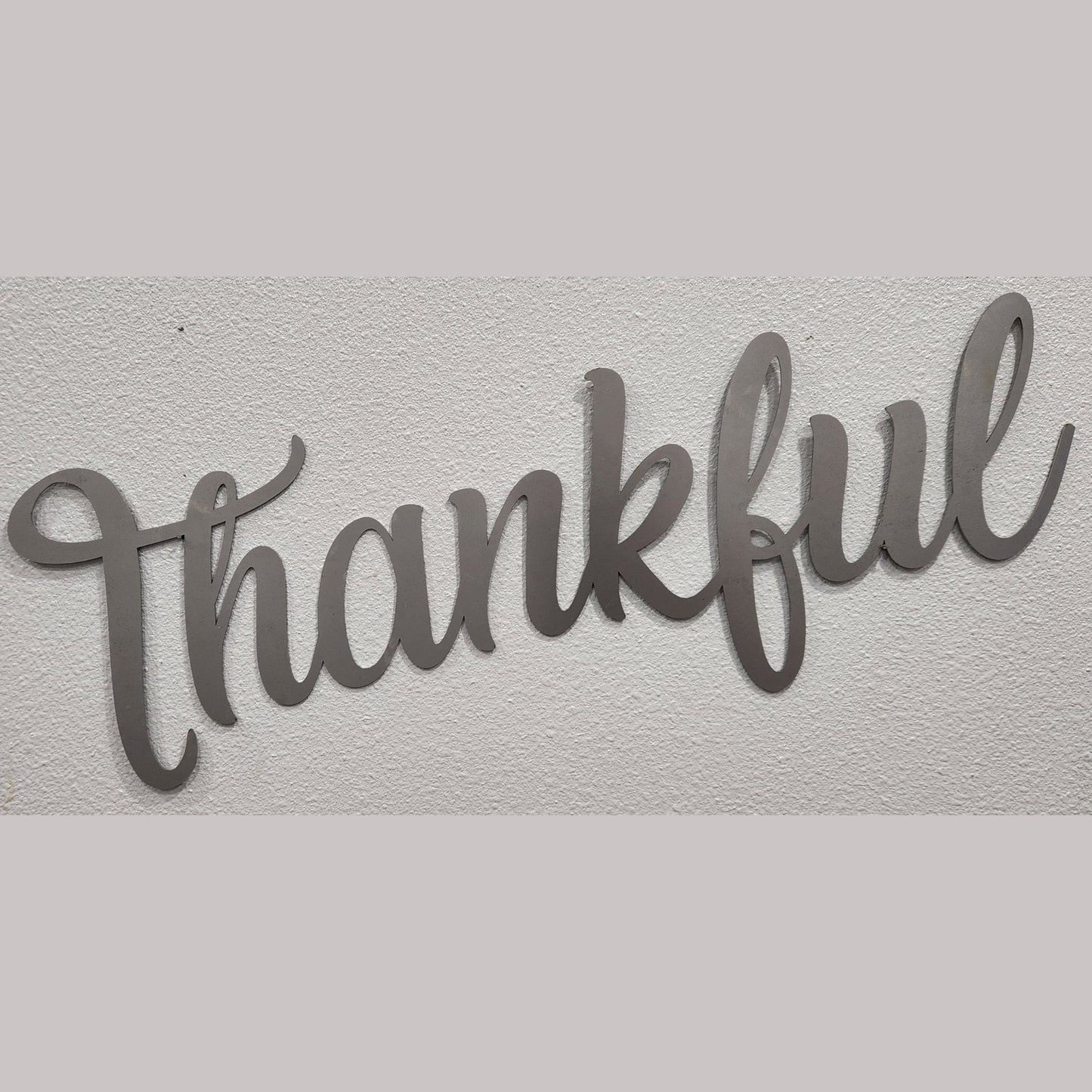 "Thankful" Metal Word Art Wall Decor