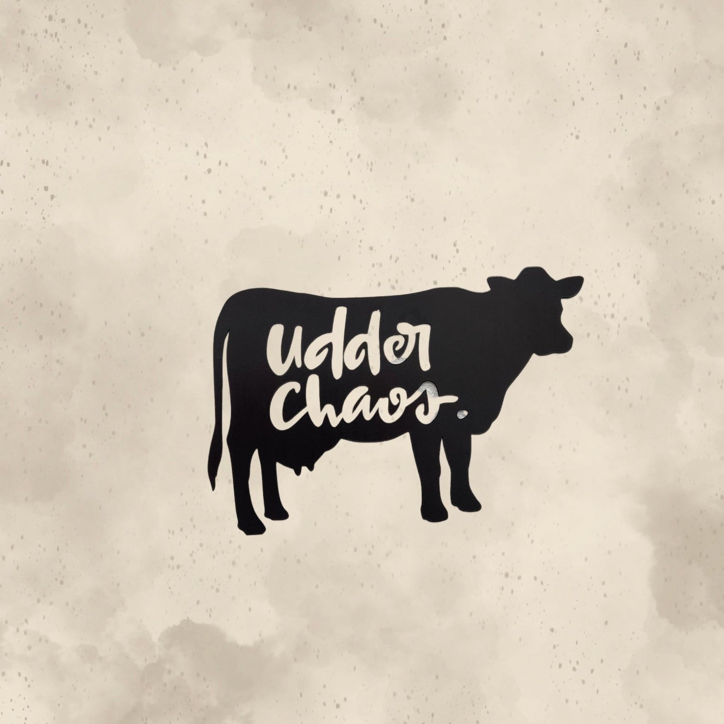 "Udder Chaos" Metal Cow Wall Decor