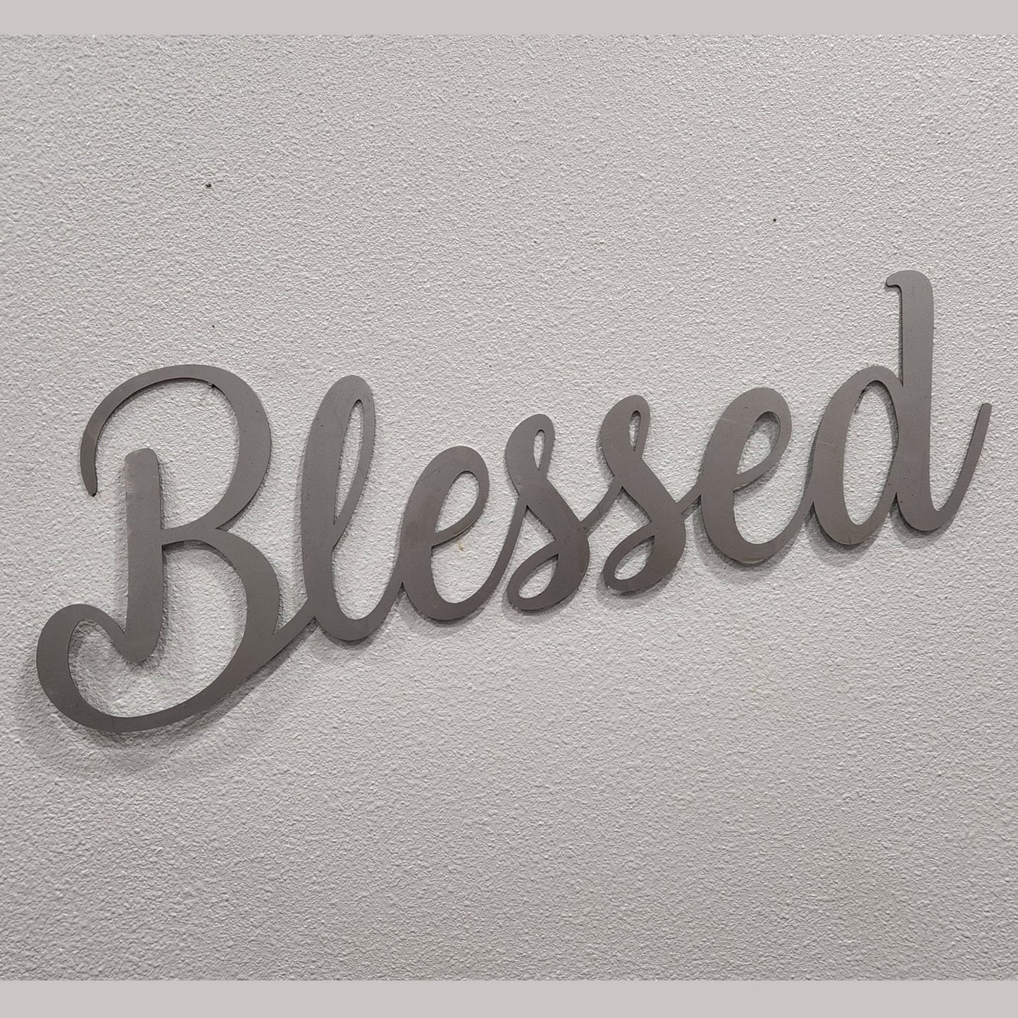 "Blessed" Metal Word Art Wall Decor