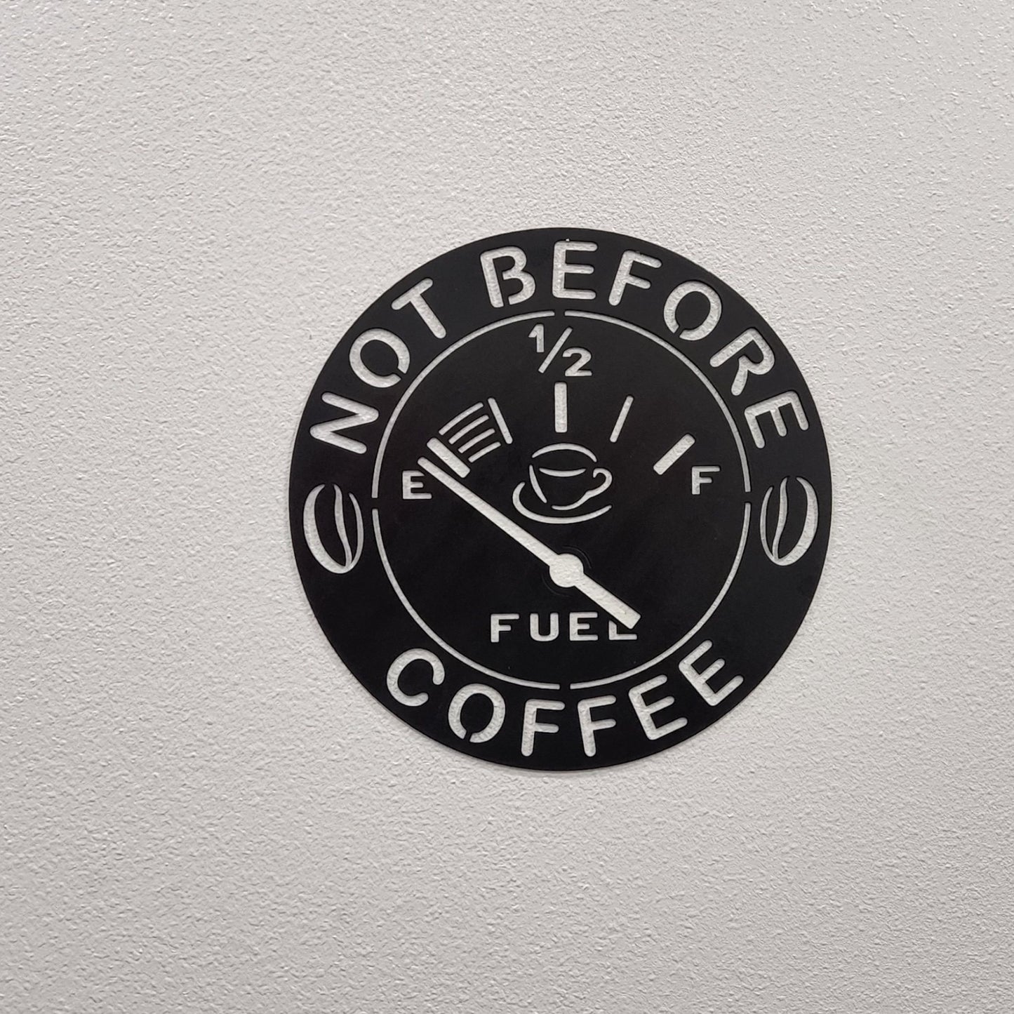 "Coffee Fuel Gauge" Metal Wall Decor
