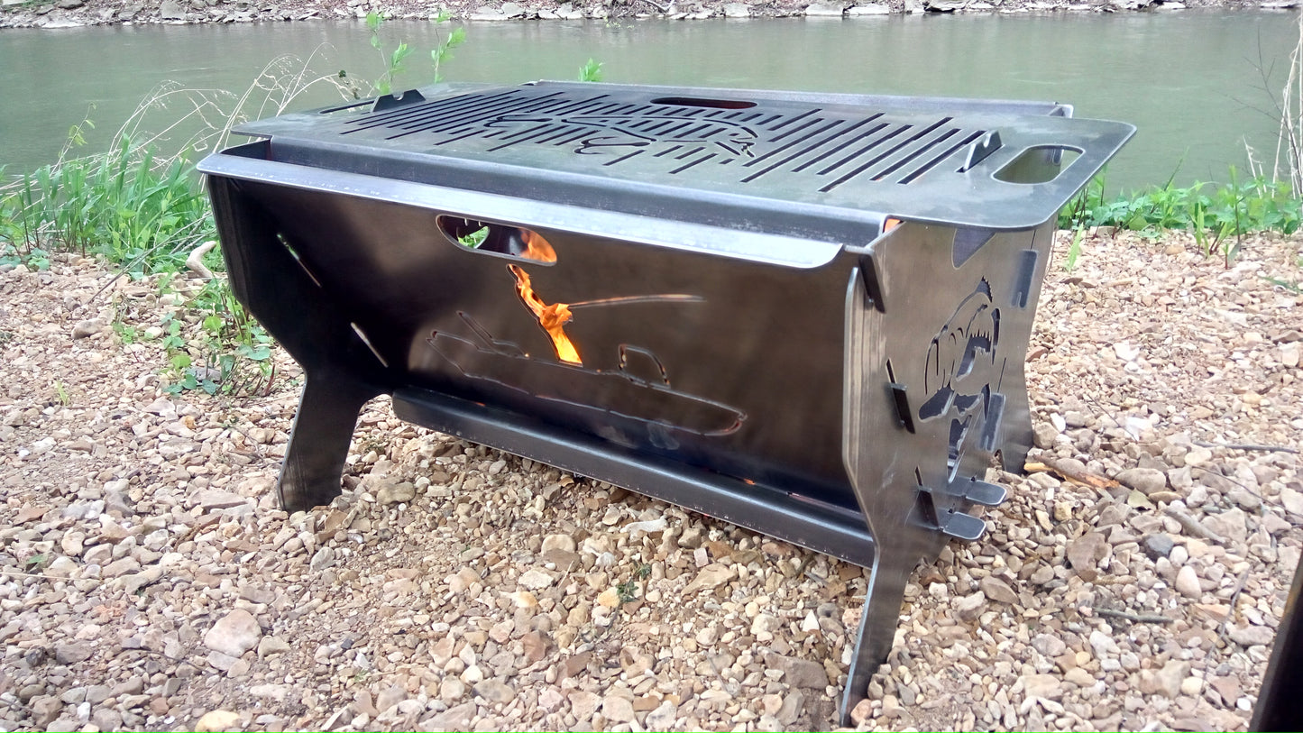"Fisherman" XL Collapsible Fire Pit Grill