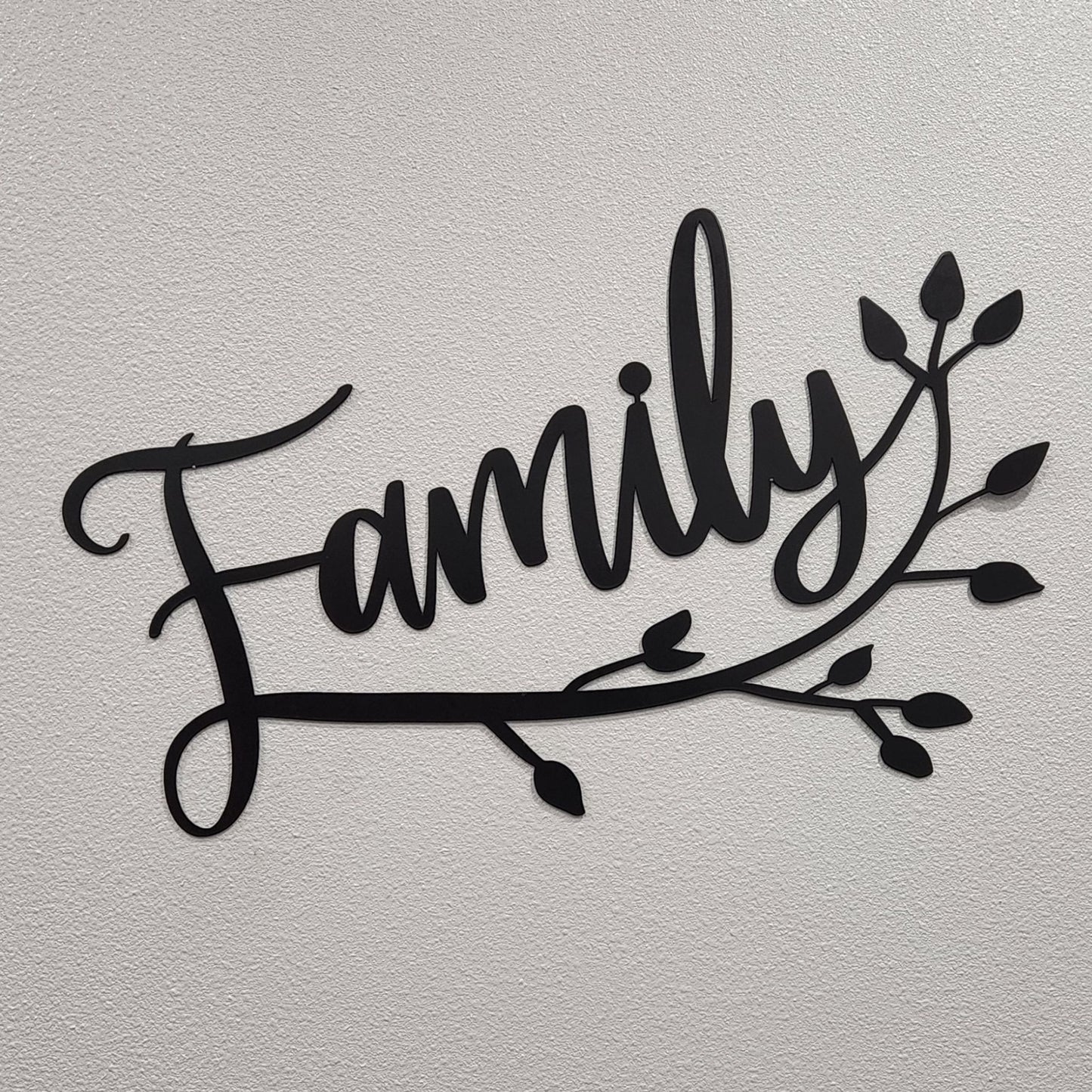 "Family" Branch Metal Word Art Wall Decor