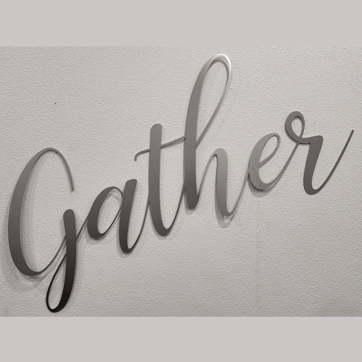 "Gather" Metal Word Art Wall Decor