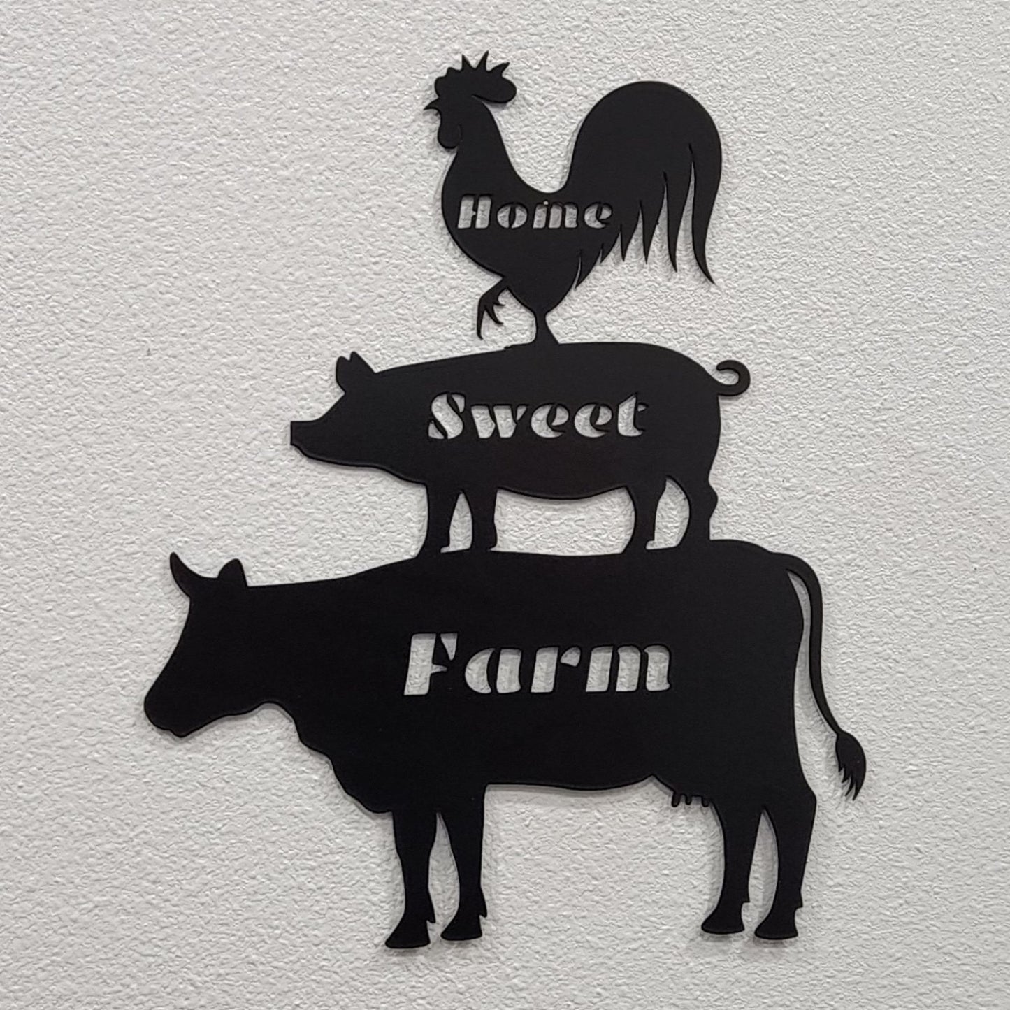 "Home Sweet Farm" Metal Farm Animals Wall Decor